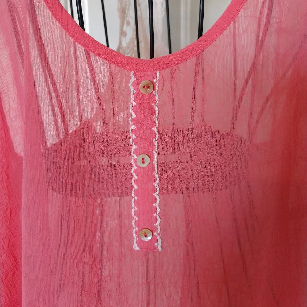 Beautiful & Sheer Flowing Tank Top - Picture 2 of 5